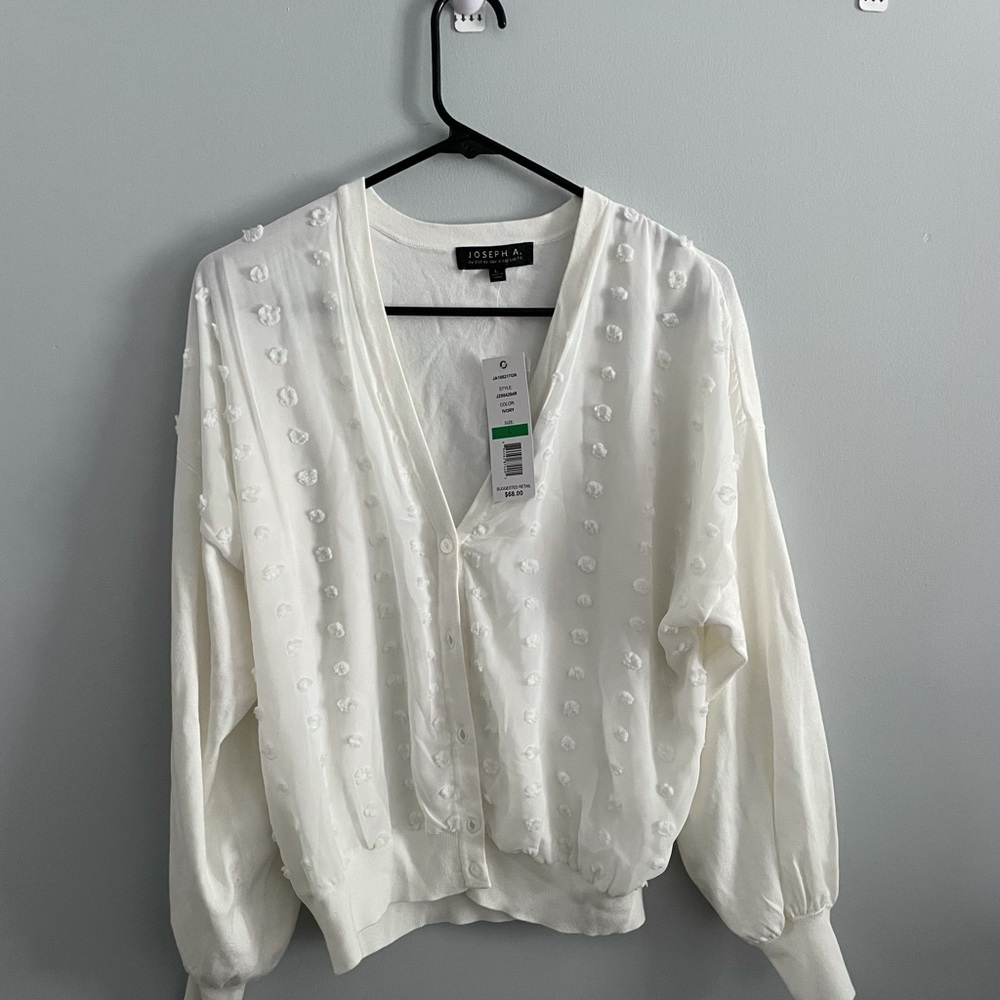 NWT Joseph A. Ivory cardigan008 - Picture 2 of 6